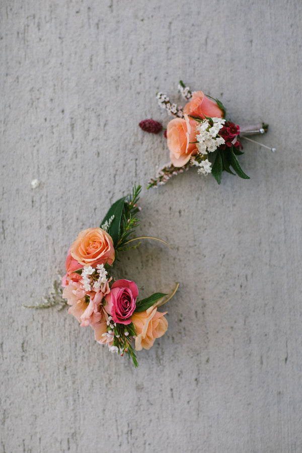 Corsage + Boutonniere set