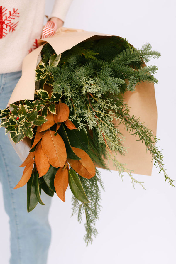 Evergreen Wrapped Bouquet