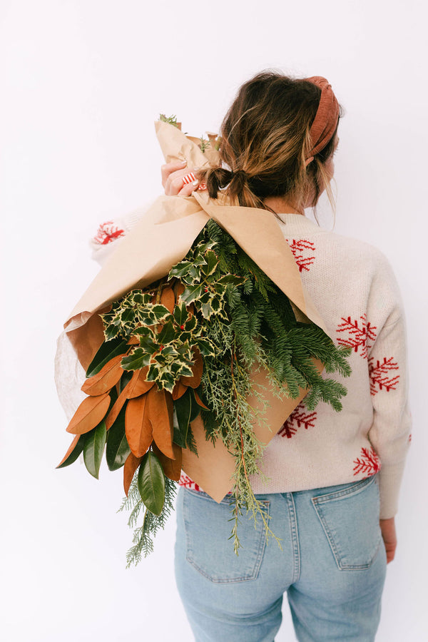 Evergreen Wrapped Bouquet