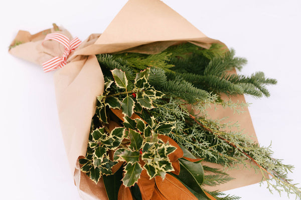 Evergreen Wrapped Bouquet