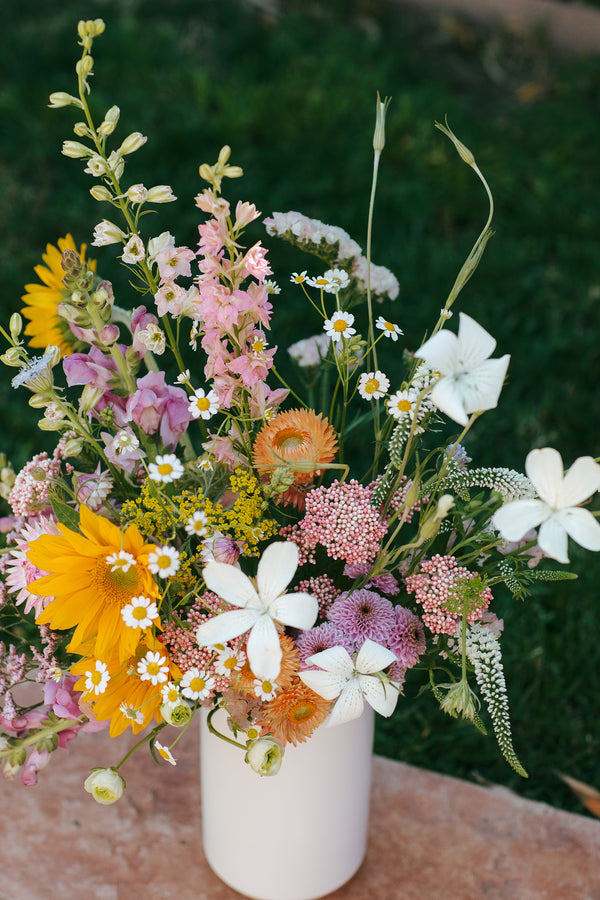 Wild Flower Wrapped Bouquet or Vase